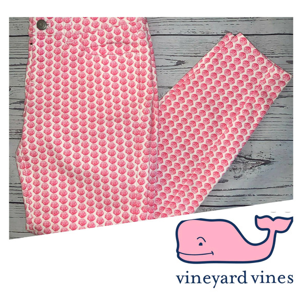 Vineyard Vines Pants Print NANTUCKET Jeans Sz 0 - Picture 6 of 6